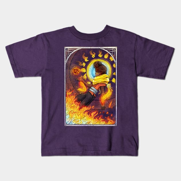 Fire Kids T-Shirt by olgaandart